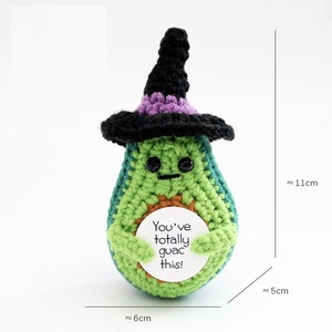 Muñecos de Ganchillo Hechos a Mano, Lindos Muñecos de Aguacate para Halloween, Decoraciones de Muñecos de Dibujos Animados Tejidos a Crochet - Product Image 1