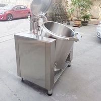 Marmite de cuisson industrielle inclinable électrique à double enveloppe de 100 à 500 litres, chauffée au gaz, pour viande et riz, usage commercial