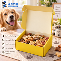 Boîte d'expédition pliable en carton ondulé de luxe, écologique, anti-poussière, personnalisée, impression offset directe usine, pour l'emballage de friandises pour animaux de compagnie