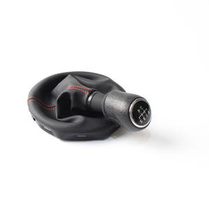 ฝาครอบหัวเกียร์โฟล์คสวาเก้น ที 5 หนัง PU สไตล์สปอร์ต 5 6 สปีด เกียร์ธรรมดา เย็บด้ายสีแดง - Product Image 3