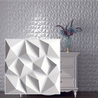 Panneaux muraux 3D en PVC géométriques modernes, imperméables et résistants à l'humidité, pour la décoration du fond de télévision dans le salon