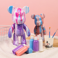 Nouvelles Ventes Flash Ours Fluide Graffiti Peinture Poupée DIY Ours Fluide Multi-Tailles Tirelires Blanches Figurines Ours Fluide Jouet d'Art