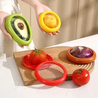 Pod extensible frais pour avocat oignon citron tomate économiseur et gardien de stockage réutilisable avocat stockage en plastique ensembles de contenants alimentaires