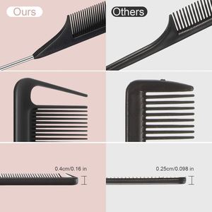 Peine para el Cabello Resistente al Calor de Alta Calidad, Peine de Cola de Rata con Logotipo Personalizado, Peine Antiestático para Trenzas - Product Image 4