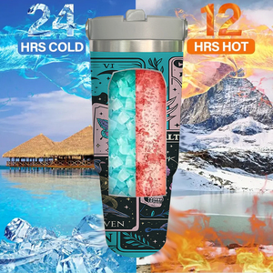 Gobelet isotherme 30oz avec poignée, motif Cartes de Tarot Mystiques, squelette et sorcière, rose turquoise, Mug de voyage, Stock USA, Cadeau gothique pour les amateurs de Tarot - Product Image 2