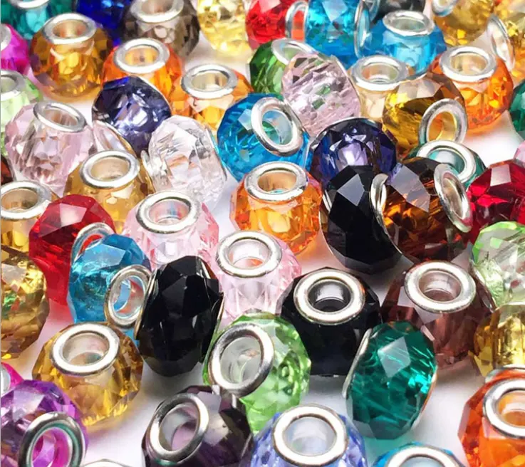 Perles d'espacement en verre de murano, vente en gros, 100 pièces par lot, perles pour la fabrication de bijoux colorées, cordon en forme de serpent, accessoires