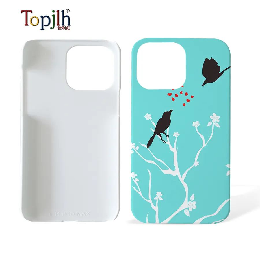 Topjlh DIY Sublimation Blank 3D Hartplastik Handy hülle für iPhone