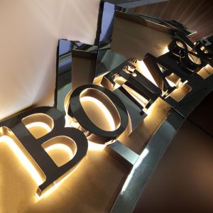 Hot bán tùy chỉnh LED Backlit hiển thị không thấm nước 3D logo công ty thương hiệu kinh doanh dấu hiệu chiếu sáng LED thư ký - Product Image 3