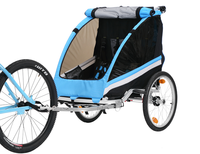 Nouvelle conception, chariot Oxford à 4 roues, poussette pour enfants, remorque de vélo 2 en 1 pour enfant