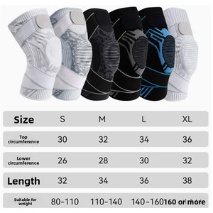 Đệm bảo vệ đầu gối thể thao bóng rổ chuyên nghiệp cho nam, băng bảo vệ ngoài trời mùa hè, dụng cụ bảo vệ khi đi bộ đường dài, chạy bộ, chất liệu spandex, bảo vệ sụn chêm khuỷu tay - Product Image 4