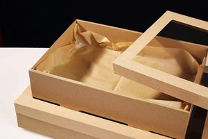 ピクニックパーティー用の蓋付きのカスタマイズされた卸売持ち帰り用フードブランチクラフト紙放草ボックスケータリング包装プラッターボックス - Product Image 6