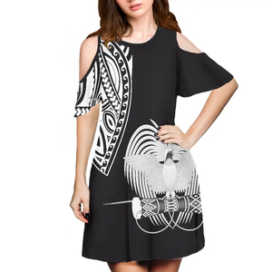 パプアニューギニアビーチドレス女性用バードオブパラダイス柄オフショルダープロムドレス夏プラスサイズカジュアルドレス - Product Image 3