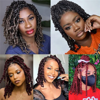 Capelli all'uncinetto intrecciatura sintetica trecce all'uncinetto Pre-loop Dreadlocks estensione dei capelli Pre Passion Twist