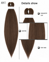 Cheveux synthétiques pré-étirés multicolores ombrés de 26 pouces pour tresses volumineuses Jumbo Box Braids pour coiffure