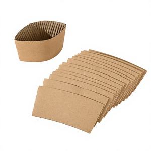 Vasos de Papel Desechables Compostables Personalizables de 8oz-14oz para Café, Resistentes al Calor, con Funda, Logotipo de Forma Única, Recubrimiento UV, para Agua Mineral - Product Image 1