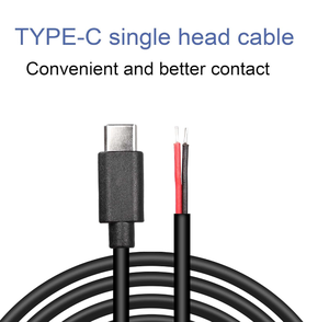 22AWG 5V 3A Fiche USB-C à 2 Broches Fil Nu Connecteur à Extrémité Ouverte pour DIY - 1M/3.2FT - Product Image 5