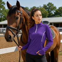 Haut d'équitation à Compression pour femmes, top à manches longues, nouveau, livraison directe de l'usine, mode 2020