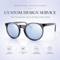 Lunettes de soleil polarisées rondes tendance pour femmes, monture transparente marron en PC, protection UV400 TAC, lunettes de soleil rétro pour le voyage