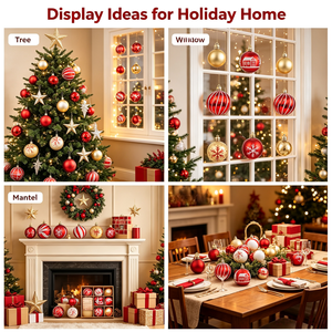 Adornos de bolas navideñas, pintura delicada, decoración brillante, decoraciones colgantes para árboles Xmans, bolas colgantes de Año Nuevo - Product Image 6