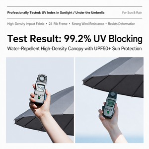 190T Pongee Fabric OEM UPF50+ UV Protective 24 Ribs <b>Windproof</b> 60mph Automatic Open Japanese Style Straight <b>Umbrella</b> With Logo - Product Image 2