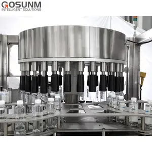 Gosunm lem leleh panas otomatis/merekat sendiri garis produksi pelabelan putar kecepatan tinggi mesin pelabelan untuk botol/kaleng