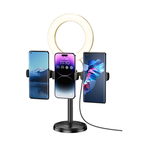 Support de téléphone portable de table KSC-1514 avec anneau lumineux LED pour support de téléphone et appels vidéo - Product Image 2