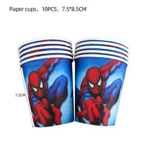 <strong>Marvel</strong> Spiderman Theme Tableware Set for <strong>Birthday</strong> Holiday Parties Cross-Border Paper Plate Cup Paper Towel Mother's Day Diwali - Product Image 4