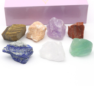 Juego de Cristales Curativos Naturales de los Siete Chakras al por Mayor, Piedras Preciosas de Cuarzo Sueltas, Piedras Crudas de Cristal, Cajas de Regalo para Recuerdos - Product Image 5