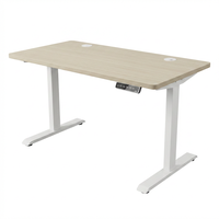 Bureau debout électrique de luxe blanc, style professionnel, structure en acier thermolaqué, mobilier de direction pour bureau à domicile