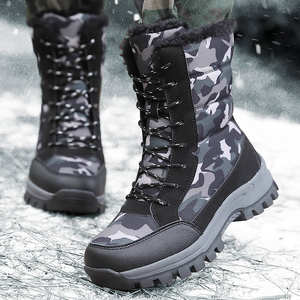 Venta al por mayor señoras <span class=keywords><strong>botas</strong></span> <span class=keywords><strong>de</strong></span> nieve militar verde camuflaje al aire libre espesar felpa <span class=keywords><strong>botas</strong></span> con cordones para las mujeres nuevo estilo - Product Image 3