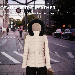 Chaqueta de Invierno Acolchada para Mujer, con Capucha, Relleno Alternativo de Plumón, para Uso Diario - Product Image 2