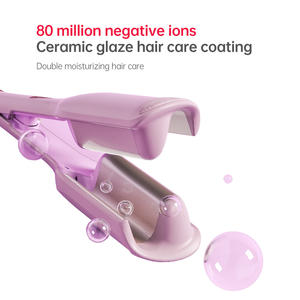 32MMビッグウェーブヘアカーラーディープウェーブダブルバレルヘアーウェイバーLCD温度表示電気アルミヘアウェイバー - Product Image 4