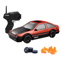 Véhicule jouet télécommandé RC Drift Car Sport Racing modèle de vitesse de dérive avec lumière LED et pneus de dérive pour enfants à l'échelle 1/24