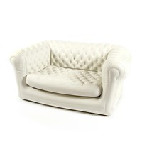 Canapé double gonflable blanc, canapé deux places gonflable, acheter un canapé Chesterfield gonflable blanc