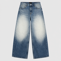 Jeans Baggy Homme Personnalisés B2B 14OZ en Denim Lourd Délavé Effet Peinture Éclaboussée Coupe Large Streetwear OEM ODM Vente en Gros Marque Privée