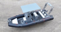 Bateau pneumatique semi-rigide en aluminium de 5,8 m (19 pieds) à coque en V profond, soudé en aluminium, avec certification CE PVC Hypalon, fabriqué en Chine