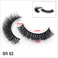 Outils de faux cils coréens PBT personnalisables en gros Boîte d'emballage de cils Bande de cils en D brun moelleux Qingdao Lashes