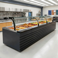 Réfrigérateur commercial à double température en acier inoxydable à refroidissement direct, 2 portes, avec contrôle numérique par application et système anti-givre