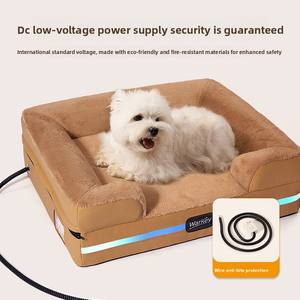 Cama Calefactable para Mascotas Warkey de Alta Calidad, Segura, Eléctrica, con Diseño Sólido, Extraíble, Lavable, Ecológica, Cuadrada, Cálida para el Invierno - Product Image 2