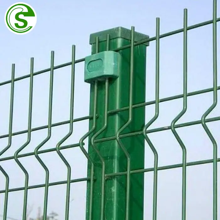 NEW Design Galvanized Steel Welded Commercial Fence Panels Curved 3D Wire Mesh Fence