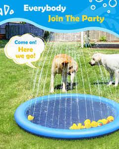 Alfombra de Juego Antideslizante de PVC Azul de 67 Pulgadas para Mascotas, Rociador para Perros, Juguetes para Exteriores, Productos de Baño, Accesorios para Perros Grandes, para Piscinas - Product Image 2