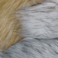Directement en gros 100% acrylique, chaussures col vêtement tissu pointe-teinture fausse fourrure de chien 1200g longue pile fausse fourrure de renard tissu/