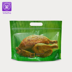 Sac doypack en plastique avec fermeture éclair et fenêtre pour poulet rôti laminé <span class=keywords><strong>grill</strong></span>é chaud de rôtisserie antibuée pour <span class=keywords><strong>micro</strong></span>-ondes personnalisé - Product Image 5