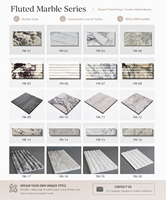Carrelage mural en marbre Calacatta Viola cannelé au design moderne, panneau mural en marbre rainuré, carrelage en marbre sculpté pour la décoration intérieure
