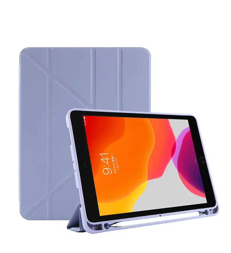 Vente chaude PU cuir Y forme origami étui pour iPad pro 12.9 pouces étui pour tablette avec fonction de réveil automatique