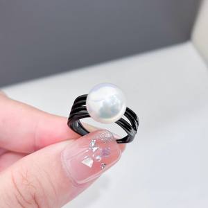 ขาตั้งแหวนเงินแท้ S925 สำหรับทำแหวนไข่มุก DIY พร้อมลูกปัดกลมขนาด 10-11 มม. 1771-Empty branch อุปกรณ์ตกแต่งเครื่องประดับเงิน - Product Image 3