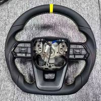 Volant en cuir pleine fleur en forme de D pour Toyota Land Cruiser LC200 LC300 Prado 120 150 200 LC79 LC70 LC76 FJ70 FJ79 FJ200