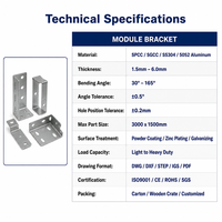 Support de module de batterie personnalisé en tôle, fabrication OEM par découpe laser, pliage et soudage