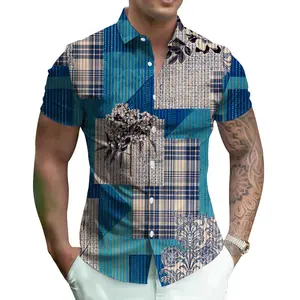 Hawaiian Men's Shirt Summer Beach Casual 3d Sunflower Print Shirts Outdoor Fashion Loose Oversized Clothes Aloha Shirt For Men