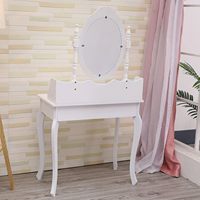 Table de toilette antique en bois avec miroir, vente en gros d'usine, table de maquillage pour chambre à coucher